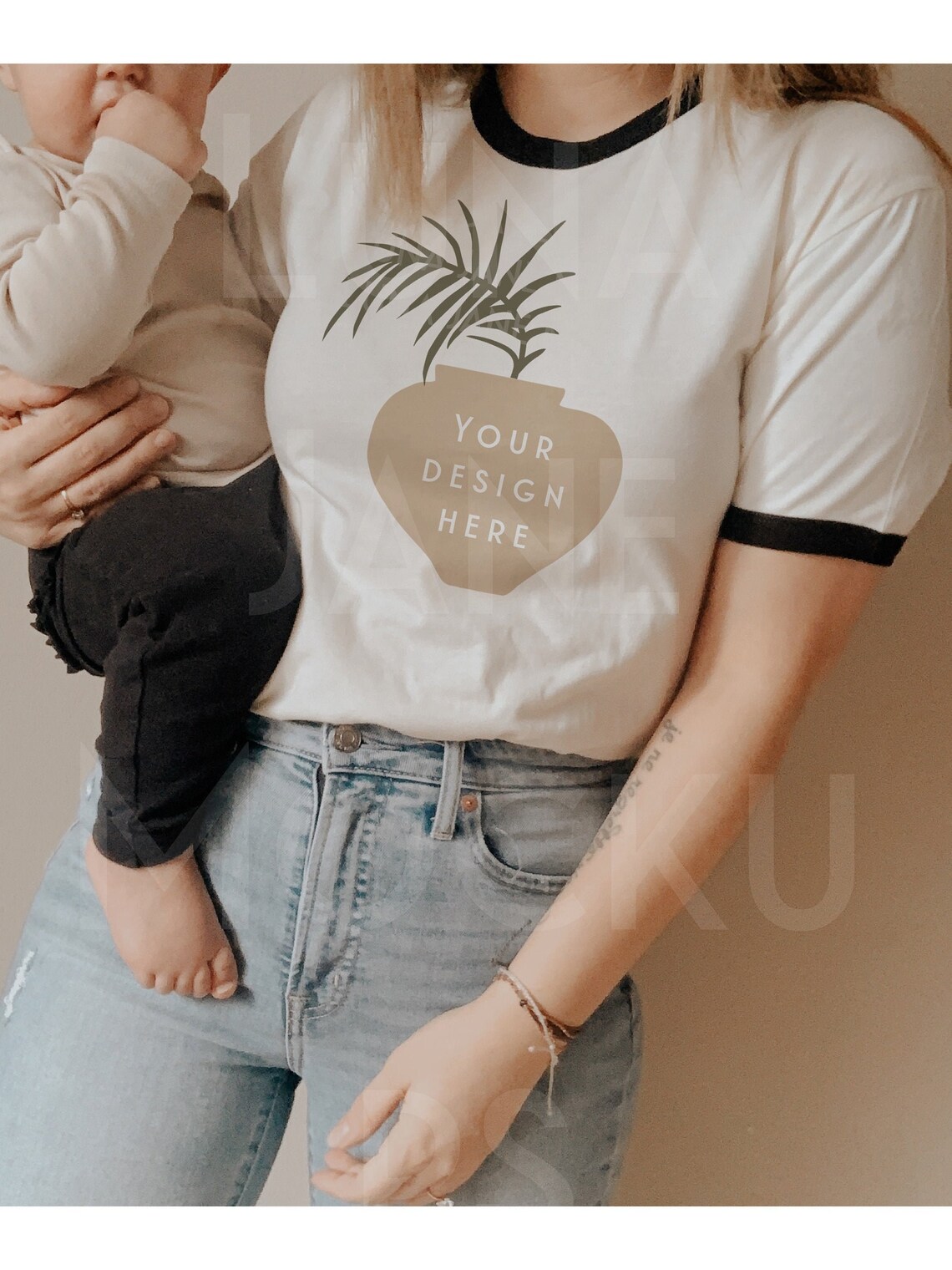 Download Ringer Tee Mockup mamma e bambino Bella Canvas 3055 | Etsy
