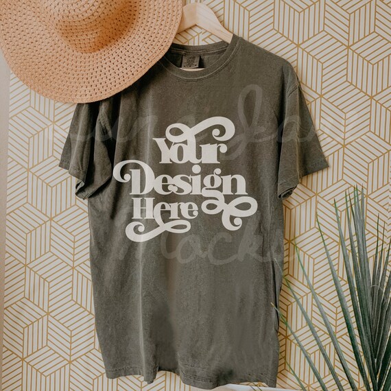 Download Model Mock Up Comfort Colors C1717 Brick T Shirt Mockup Tshirt Mockup Digital Art Collectibles Color Colonialgolfhart Com