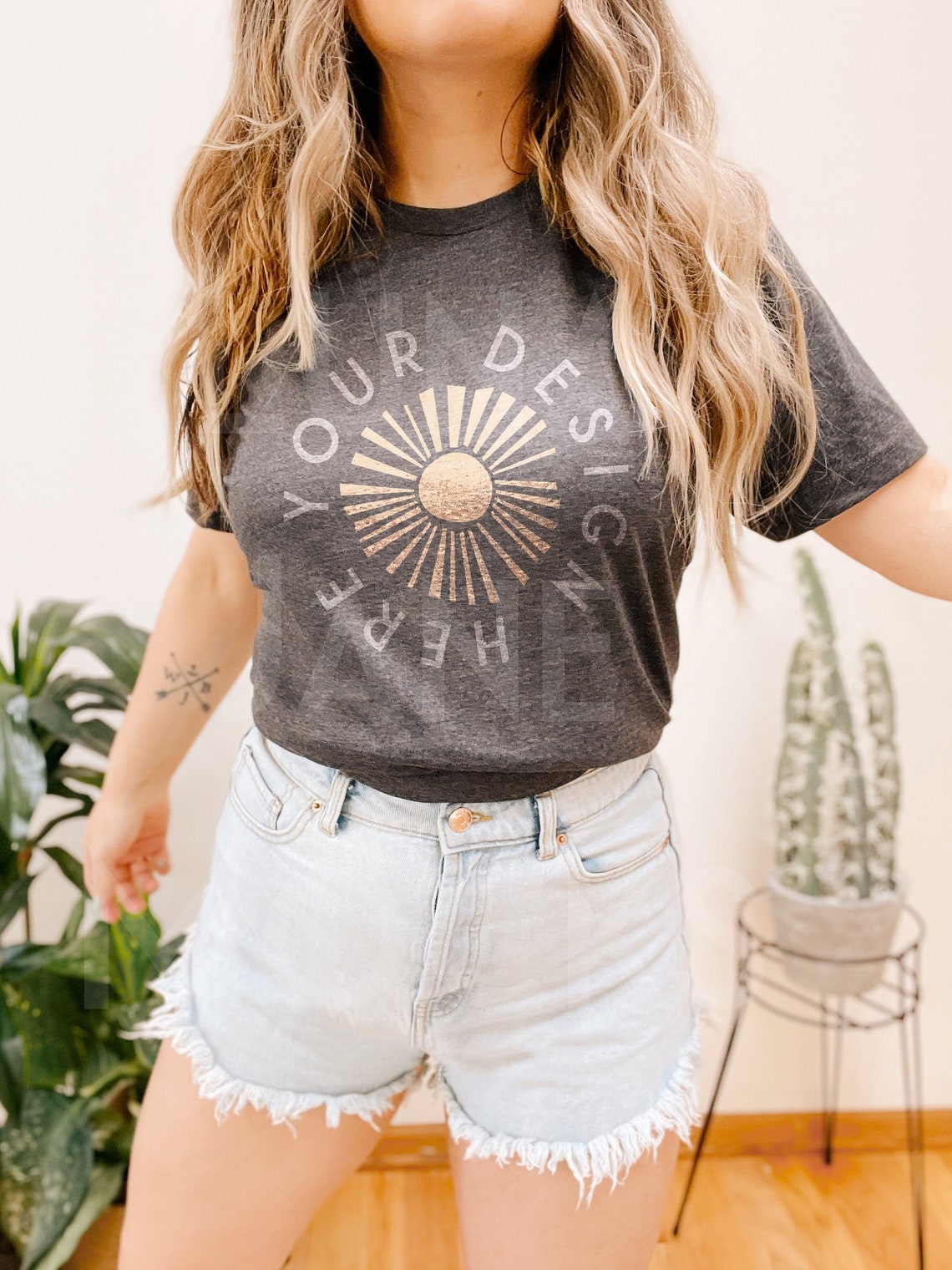 Bella Canvas 3001 Dark Heather Grey Shirt Mockup Model - Etsy