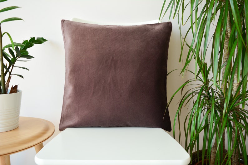 Dusty purple pillow cover purple couch Couch Pillow Cover 16x16 Velvet Pillow