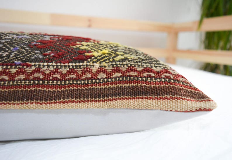 Handmade Turkish Kilim Pillow Cover Kilim Lumbar Pillow Etsy