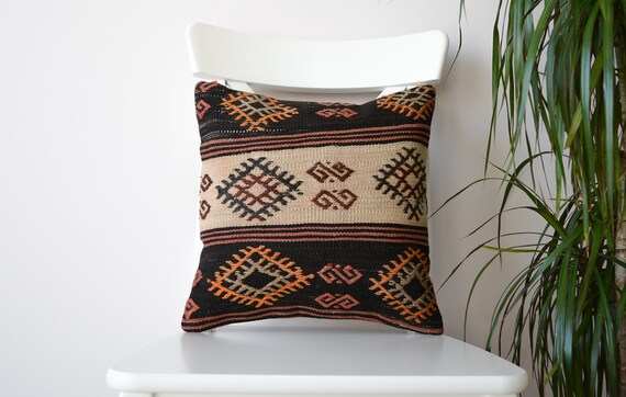16x16 kilim pillows vintage kilim Kilim pillow cover 16x16 40x40cmOld | Etsy