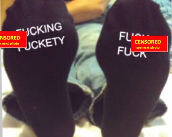 Swear Word Socks |Fuck You | Valentines Day | Novelty Socks | Rude Gifts | Rude Word Socks | Gift for Him | Gift for Her | Rude Socks|