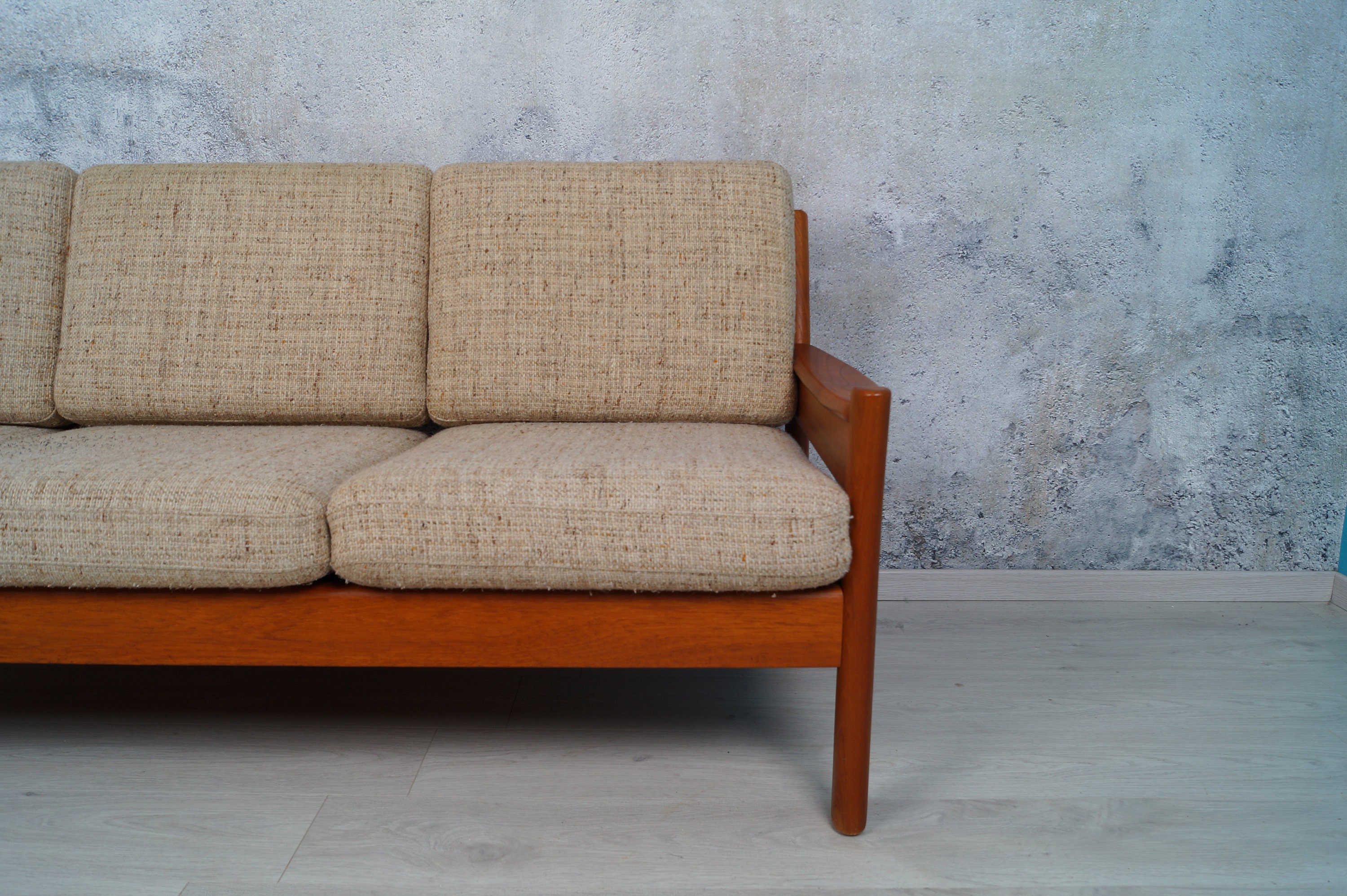 Danish Teak 3 Seater Sofa Dyrlund 60s 70s Midcentury Couch