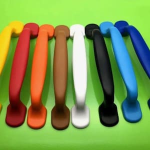 Colorful Handles Drawer Knobs Pulls Kitchen Cabinet Door Handle Dresser Pull Kids Blue Orange Yellow Red Pink Black White Green 96 mm