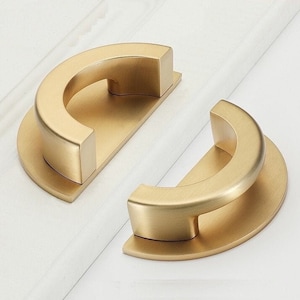 Brushed Copper Knob Kitchen Cabinet Pulls Drawer Knob Pull Handles Dresser Knobs Pulls Zinc Alloy Door Knob Pulls Handles Furniture Hardware