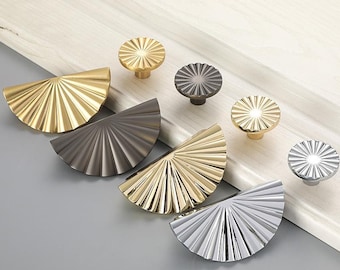 Semicircle Flower Shape Knob Kitchen Cabinet Pulls Drawer Knob Handles Dresser Knobs Pulls Zinc Alloy Door Knob Handle Furniture Hardware