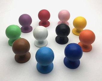 Colorful Knob Handle Dresser Drawer Knobs Pulls Kids Children Cabinet Knob Handles Kitchen Door Pull Pink White Blue Green Red Yellow Purple