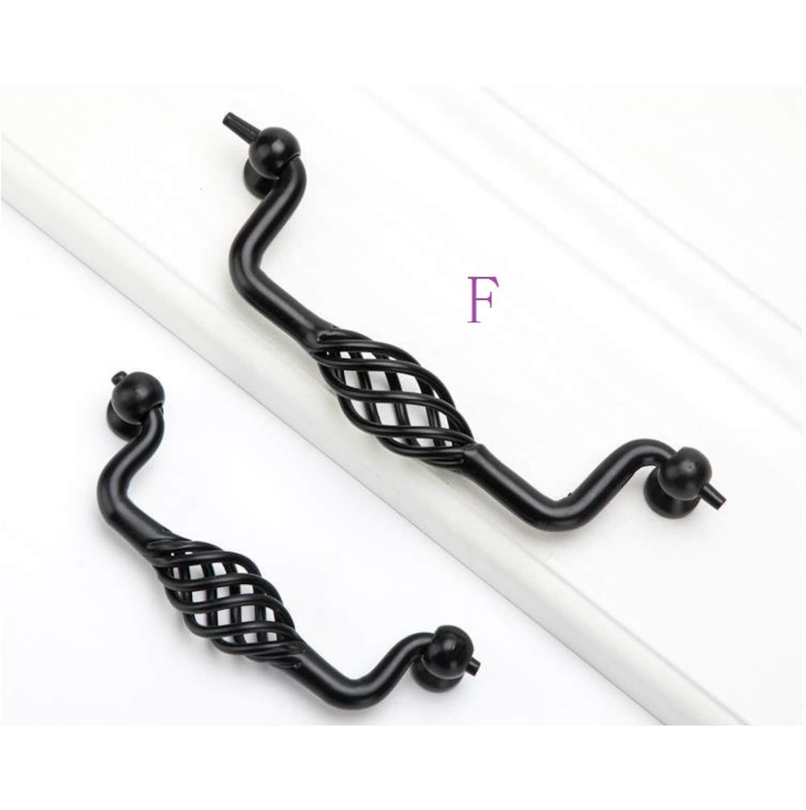 Black Bird Cage Knob Kitchen Pulls Handles Drawer Knob Etsy