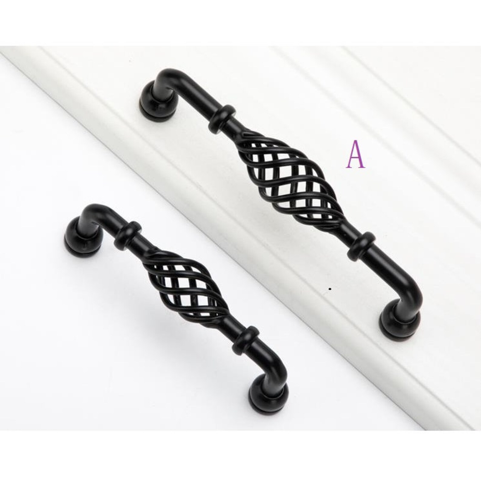 Black Bird Cage Knob Kitchen Pulls Handles Drawer Knob Etsy