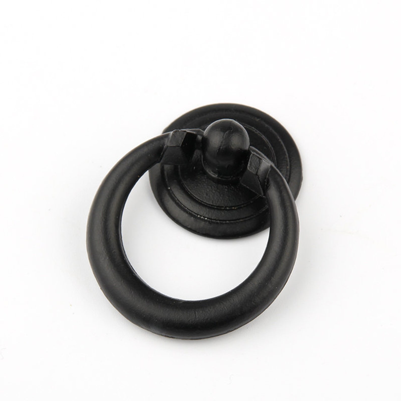 Black Ring Knob Kitchen Pulls Drawer Knob Pull Handles Etsy
