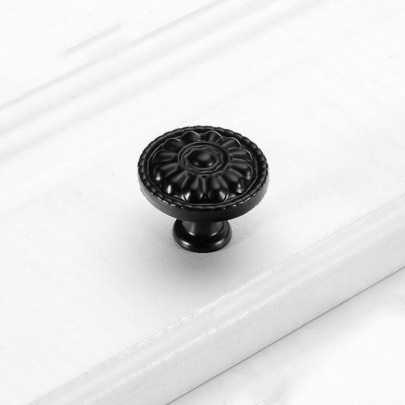 Black Knob Pull Handle Kitchen Pulls Drawer Knob Pull Etsy