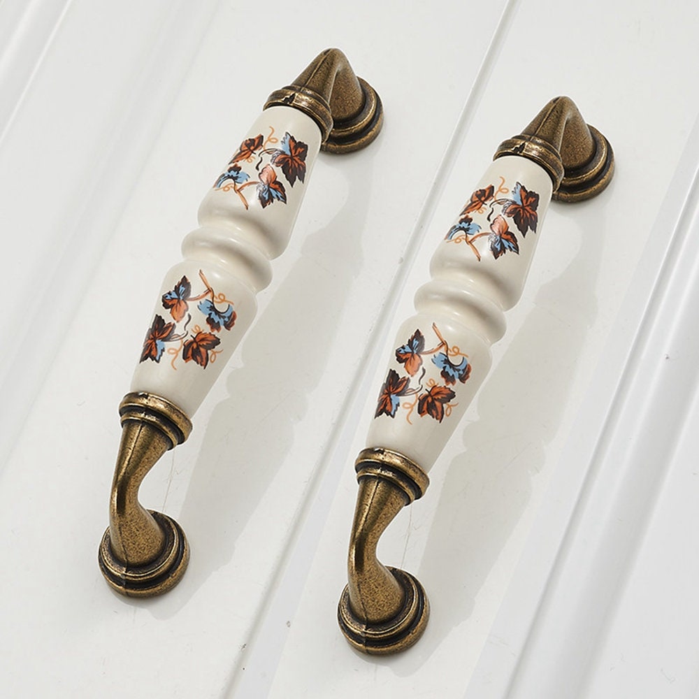 Maple Leaf Knobs Kitchen Drawer Knob Pulls Handles Etsy UK