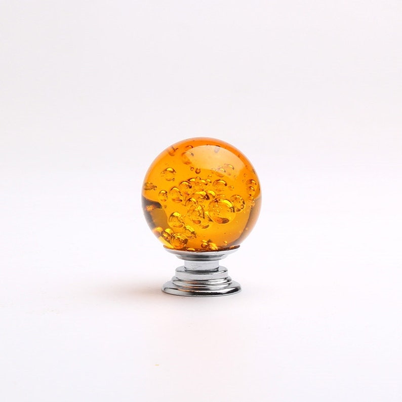 30mm coloré bulle boule verre bouton commode bouton porte bouton tirer cristal tiroir bouton rouge vert jaune bleu orange armoires de cuisine tirer bouton image 10
