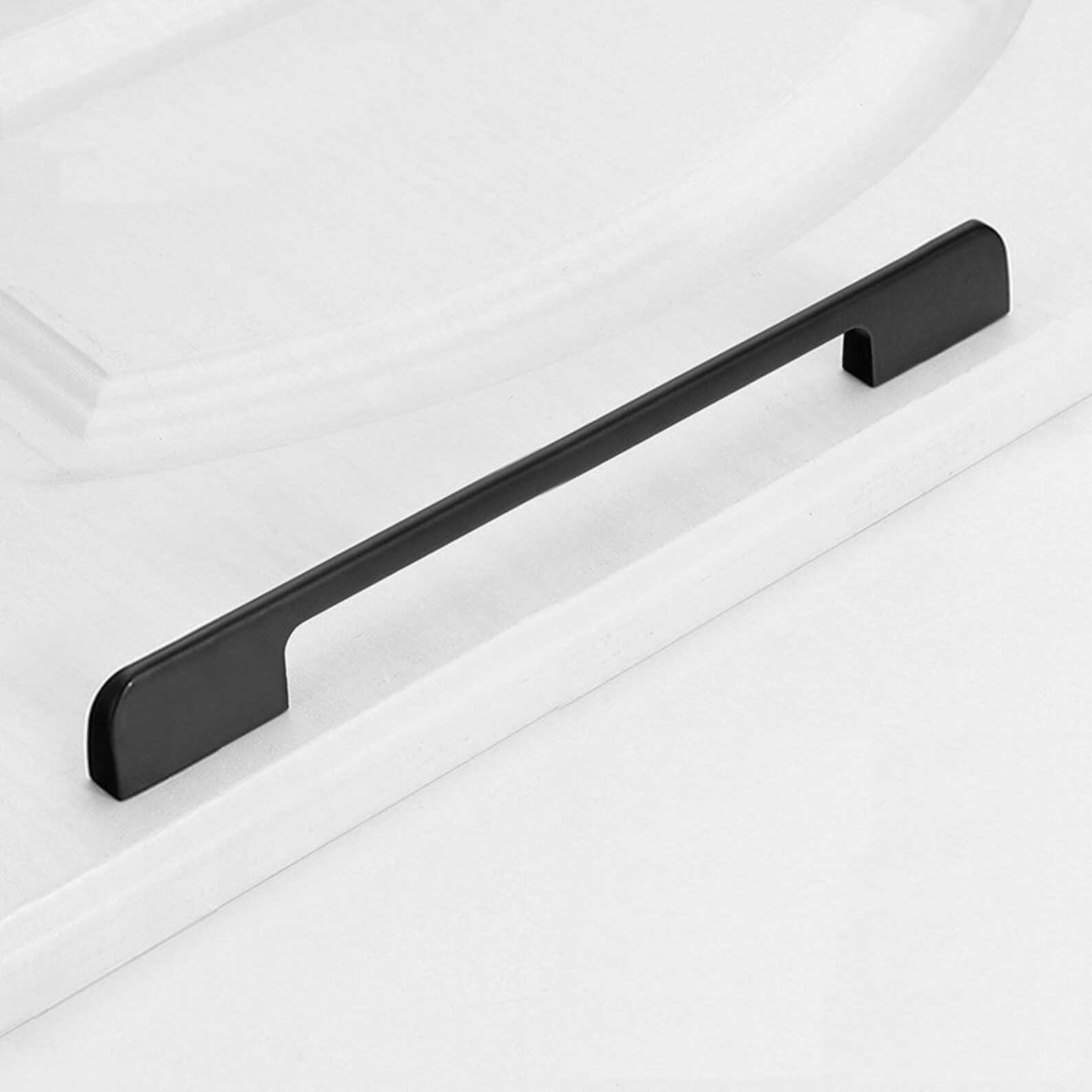 Perilla negra Gabinete de cocina tira de cajón Perilla Tira de | Etsy