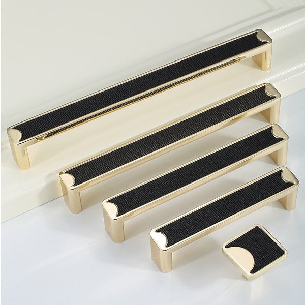 Black Gold Knob Kitchen Cabinet Pulls Drawer Knob Pull Handles Dresser Knobs Pulls Znc Alloy Door Knob Handle Furniture Hardware