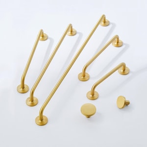 8.8"12.6"Brass Knobs Pulls Kitchen Cabinet Handles Knobs Drawer Pulls Handles Dresser Pull Knonb Brass Door Knobs Handles Furniture Hardware