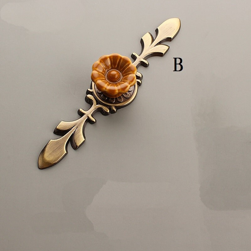 Braune Blume Knopf Küche Schrank zieht Schublade Knopf Pull | Etsy