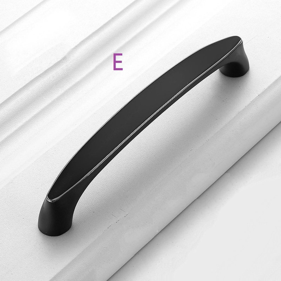 BlackSilver Edge Knob Kitchen Pulls Drawer Knobs Etsy