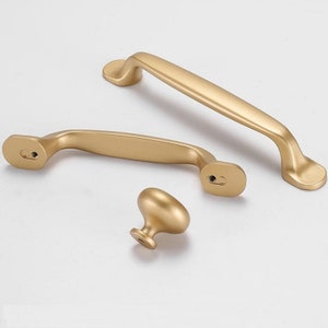 Sand Gold Knobs Pulls Kitchen Cabinet Pulls  Handles Drawer Knob Pulls Dresser Knob Pull Aluminum Alloy Door Knob Handles Furniture Hardware