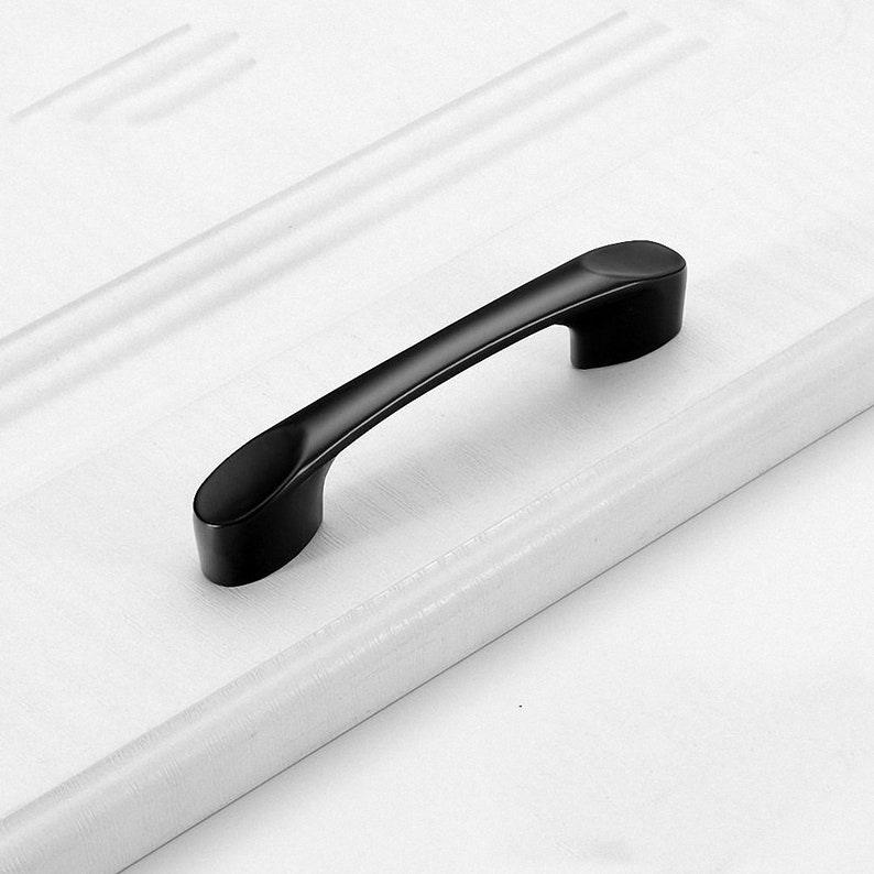 Black Knob Pull Handle Kitchen Pulls Drawer Knob Pull Etsy
