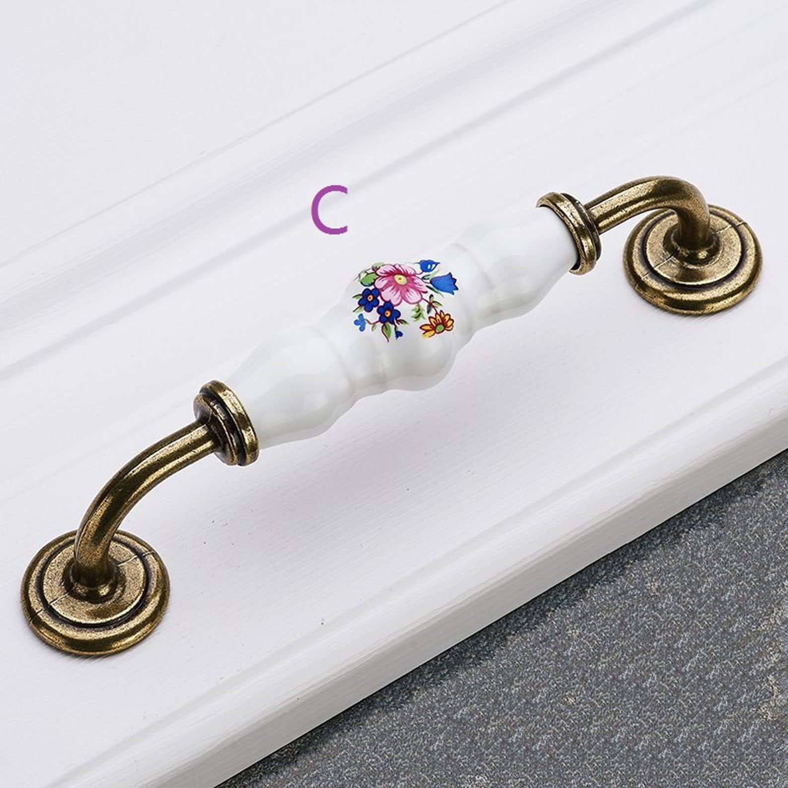 3 Antique Copper Knob Kitchen Pull Drawer Pulls Etsy