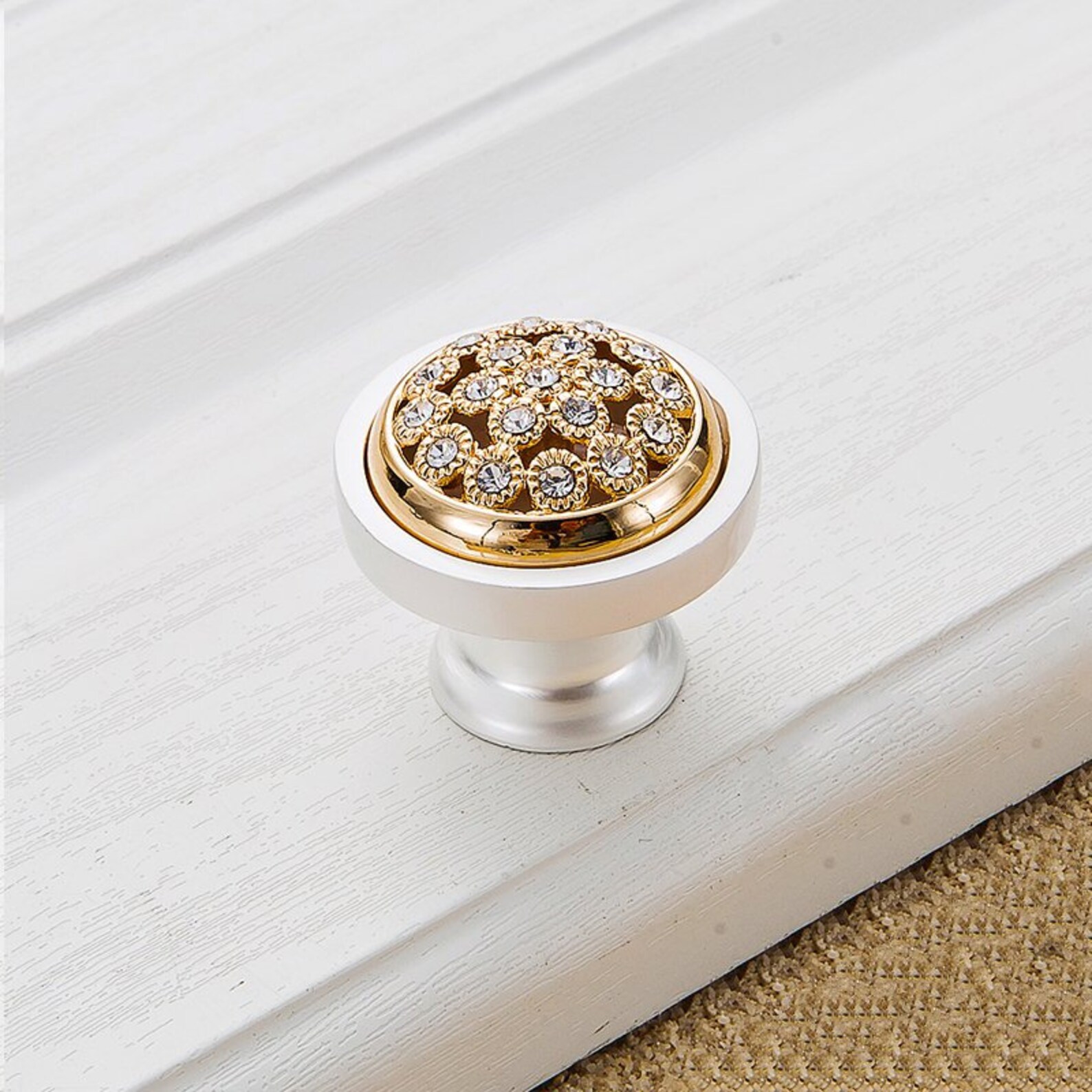 Gold Diamond Knob Kitchen Pulls Knobs Drawer Knob Etsy