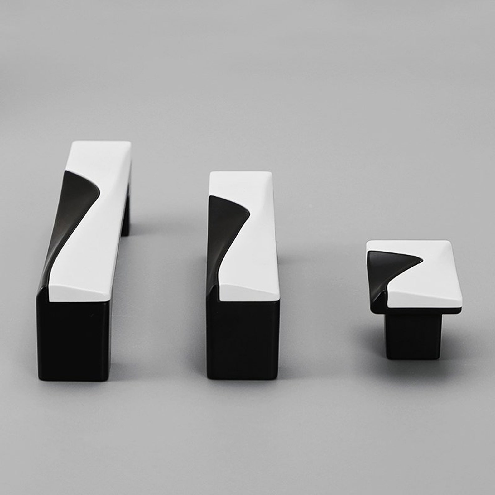 Black & White Knobs Kitchen Cabinet Pulls Drawer Knobs Pulls - Etsy