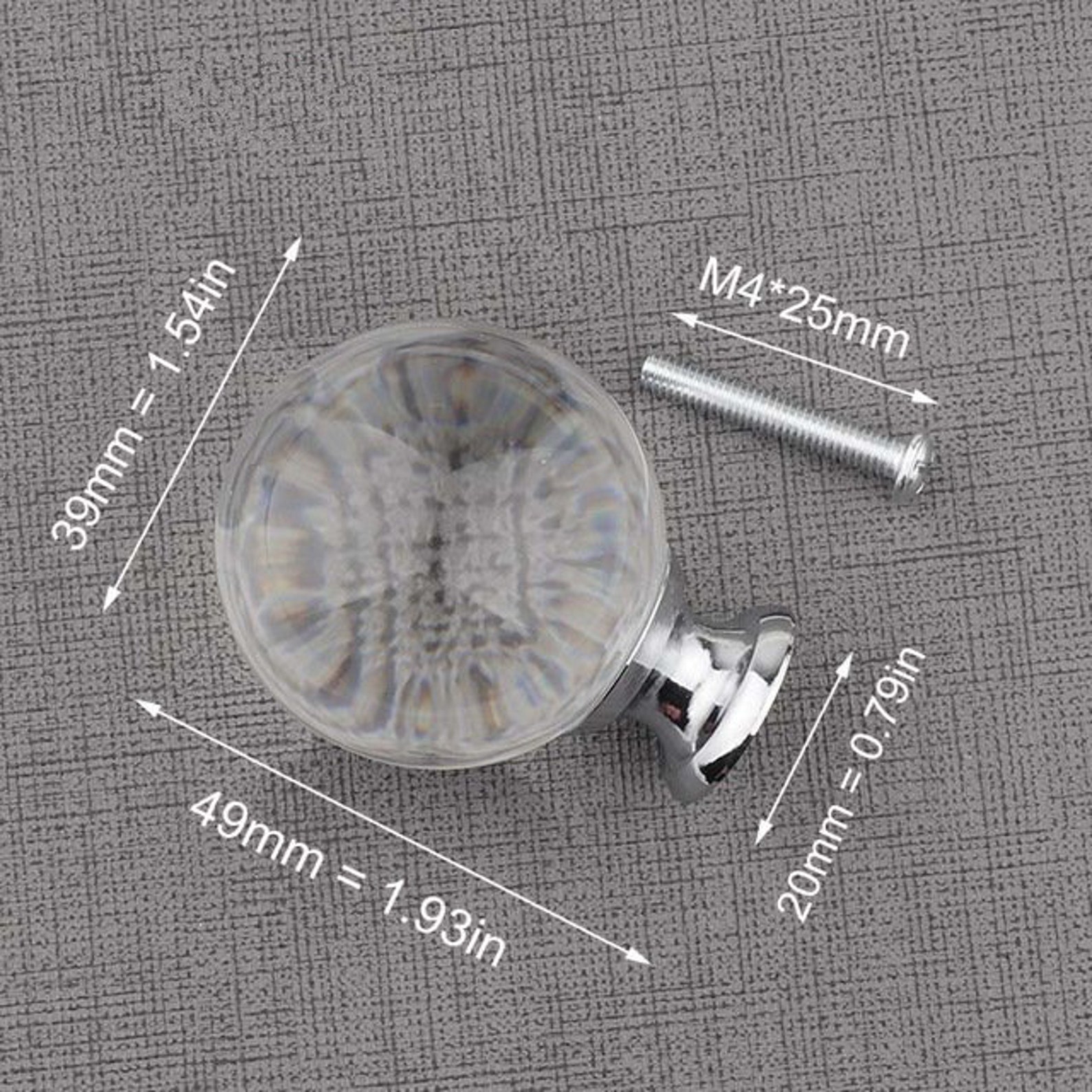 20/25/30/40mm Rhinestone Glass Knobs Dresser Knobs Door Knobs Etsy