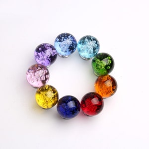 30mm Colorful Bubble Ball Glass Knob Dresser Knob Door Knob Pull Crystal Drawer Knob Red Green Yellow Blue Orange Kitchen Cabinet Pull Knob zdjęcie 4