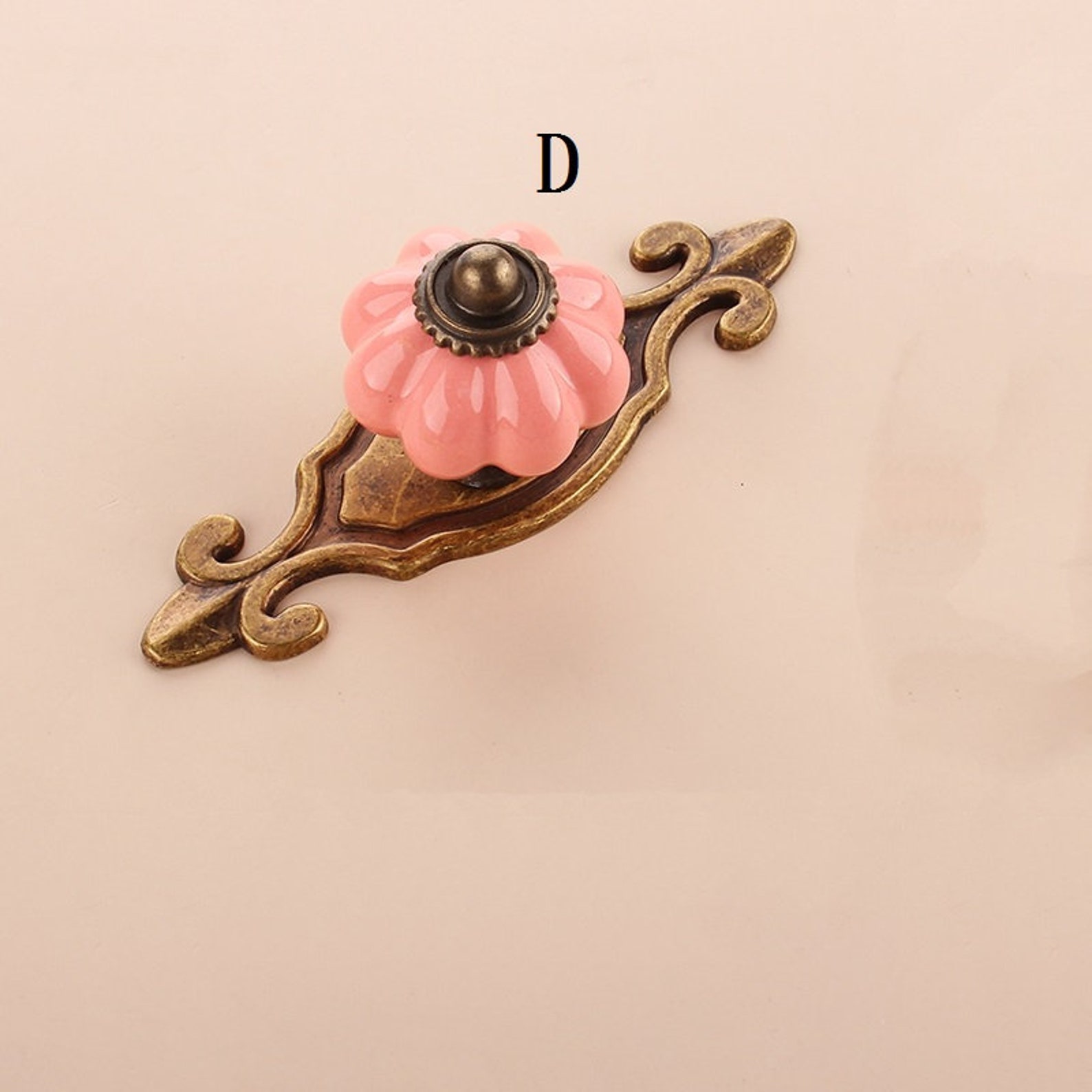 American Pink Ceramic Handle European Style Single Etsy New