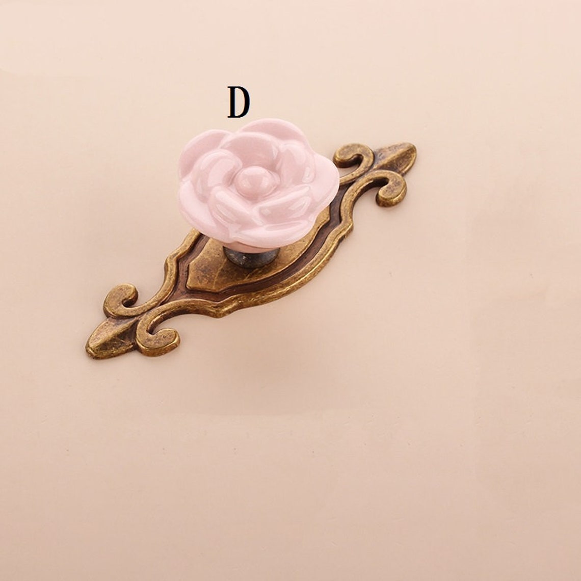 American Pink Ceramic Cabinet Handle European Style Single - Etsy