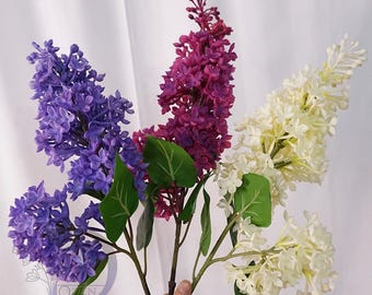 Real Touch Lilac Artificial Flowers Realistic Artificial Flowers DIY Flowers Wedding Decor Home Decoration Lilac