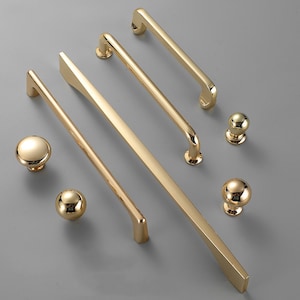 Gold Knobs Kitchen Cabinet Pulls Drawer Knobs Pulls Handles Dresser Knobs Pulls Handles Zinc Alloy Door Knob Handles Pull Furniture Hardware