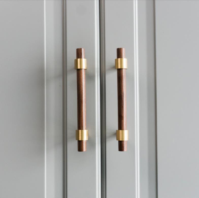 Dark brown Wood Knobs Kitchen Pulls Drawer Knob Pull Etsy