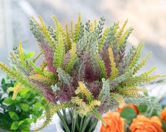 15" Sztuczna zieleń roślinna, Sztuczna zieleń ślubna, Dekoracja kuchni domowej, Kwiaty DIY jako ozdoby centralne