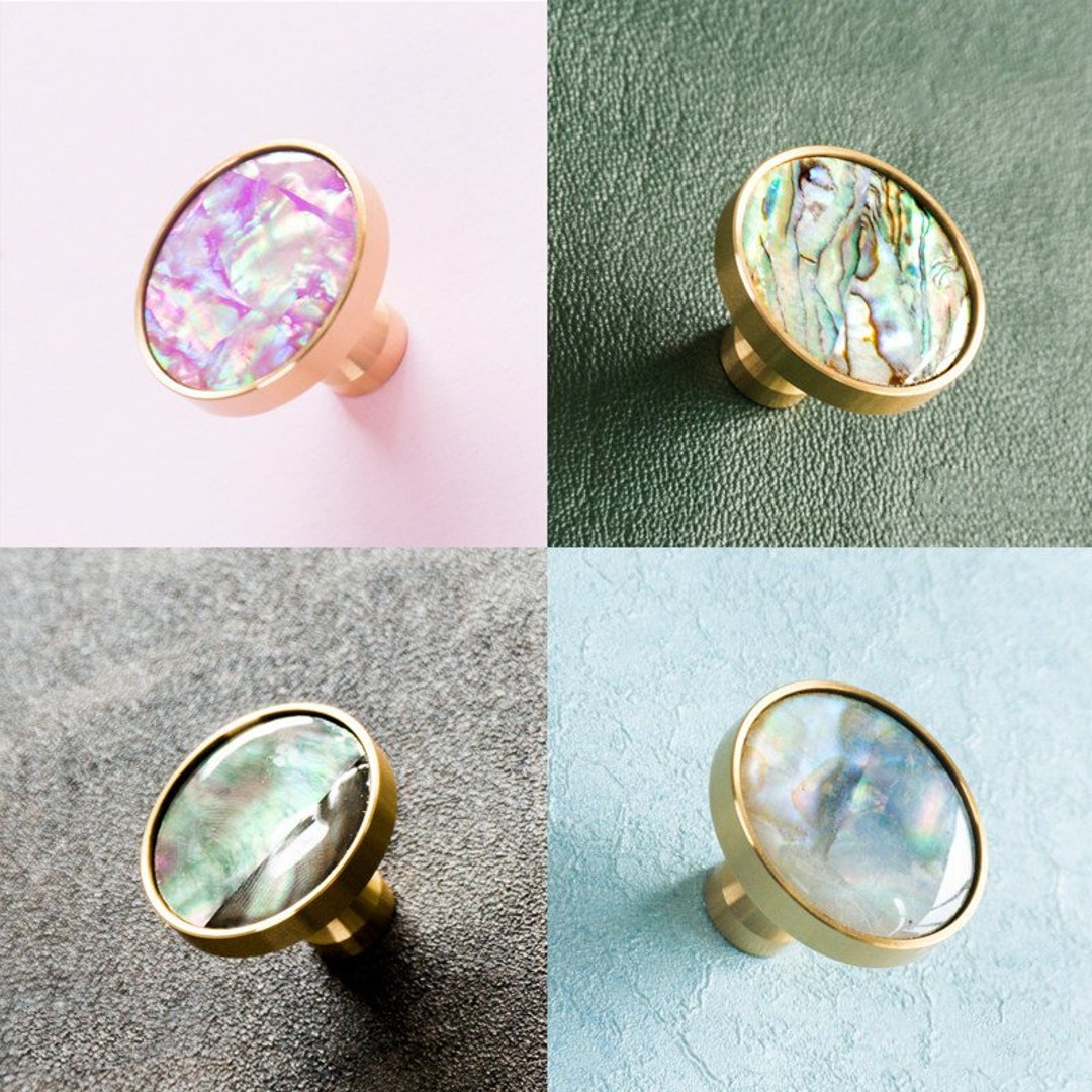 Colorful Shells Knob Kitchen Pulls Drawer Knob Pull Handle