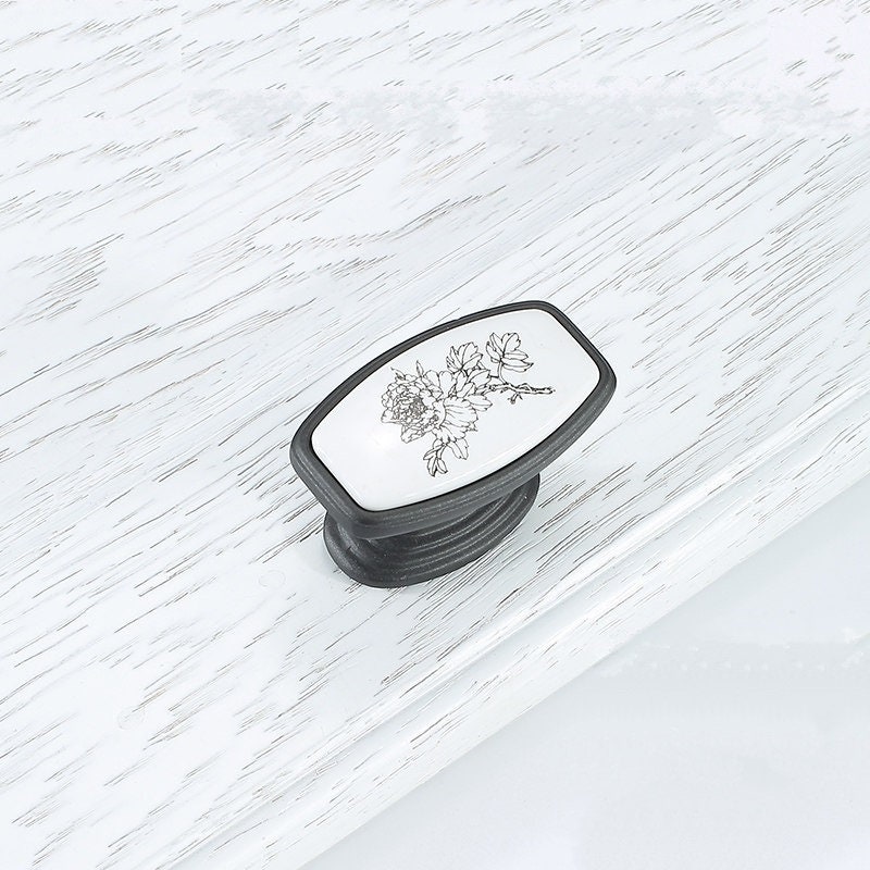 Nordeuropäische Keramik Griff Schrank Tür Schrank schwarz und | Etsy