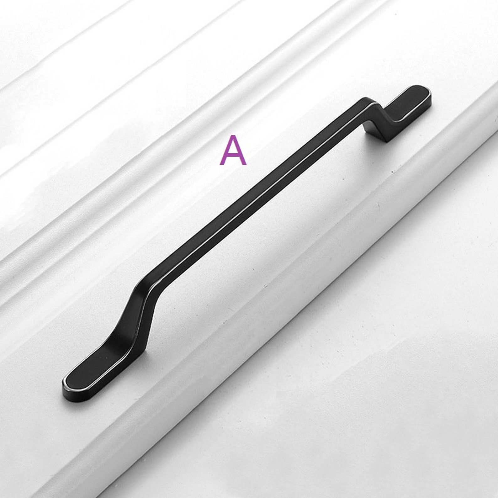 BlackSilver Edge Knob Kitchen Pulls Drawer Knobs Etsy