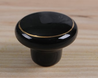 Black/Phnom Penh Knob Kitchen Cabinet Pulls Drawer Knobs Pulls Handles Dresser Knobs Pulls Ceramics Zinc Alloy Door Knobs Furniture Hardware