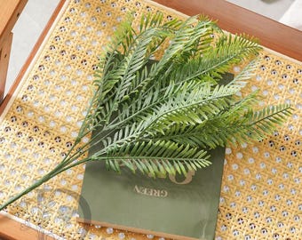 Plantas artificiales, follaje artificial para bodas, decoración para el hogar y la cocina, centros de mesa florales para manualidades.