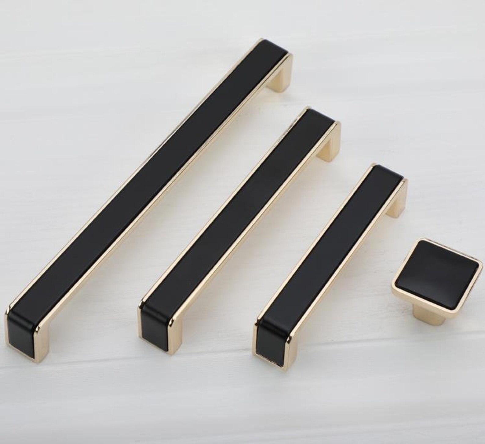 Blackgold/black bright Chrome Knob Kitchen Pulls Etsy