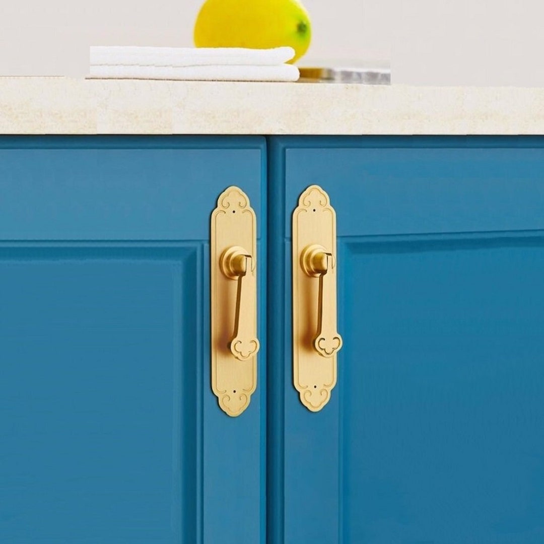 Brass Drawer Drop Pull Knob Chinese Medicine Knobs Pull Kitchen