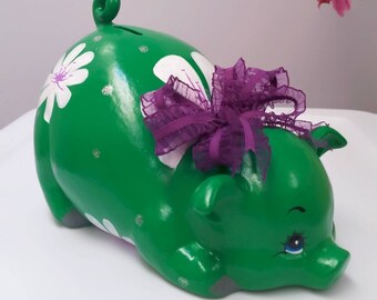 Personalized piggy bank/girls piggy bank/custom piggy bank