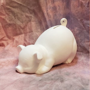 Ceramic bisque piggy bank/paint-your-own piggy bank