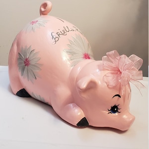 Alcancía / alcancía grande / alcancía para niñas / alcancía de cerámica / regalo para bebés / regalo para baby shower