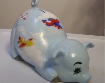 Piggy bank/personalized piggy bank/custom piggy bank/girls piggy bank/ceramic piggy bank/baby gift/baby shower gift/birthday gift