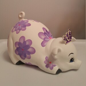 Piggy bank/Personalized piggy bank/girls piggy bank/baby bank/Ceramic piggy bank/Baby gift/Baby shower gift