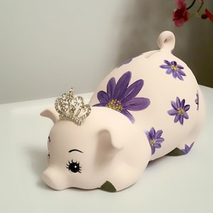 Piggy bank/Personalized piggy bank/girls piggy bank/baby bank/Ceramic piggy bank/Baby gift/Baby shower gift