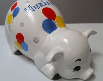 Piggy bank/personalized piggy bank/custom piggy bank/girls piggy bank/ceramic piggy bank/baby gift/baby shower gift/birthday gift